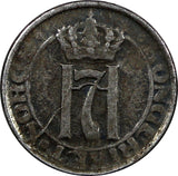 NORWAY Haakon VII Iron 1918 1 ORE WWI Issue SCARCE KM# 367a  (20 834)