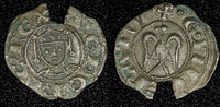 ITALY, Kingdom of Sicily. Henry VI and Constance. 1194-1197. BI Denaro (22 602)