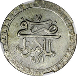 TURKEY Mustafa III Silver AH1171//7 (1764) Piastre NGC AU58 TOP GRADED KM# 321.1