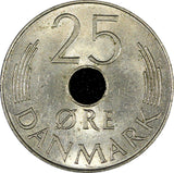 Denmark Margrethe II Copper-nickel 1979 25 Øre KM# 861.2 (21 386)