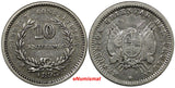 Uruguay Silver 1893 No m/m 10 Centesimos RARE KM# 14 (9906)