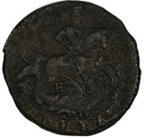 Russia Catherine II Copper 1770 EM Denga Ekaterinburg Mint C# 56.2 (18 708)