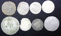 FRANCE LOT OF 14 MEDIEVAL COINS most are silver. (22 373)