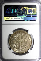 Great Britain George V Silver 1936 1/2 Crown NGC UNC DETAILS LAST YEAR KM835 (9)