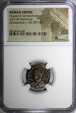 Roman Empire Constantine I AD 307-337 AE3 BI Nummus / ANGELS OF VICTORY NGC (68)