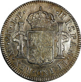 PERU Fernando VII Silver 1820 LIMA JP 2 Reales SCARCE UNC KM# 115.1(14 917)