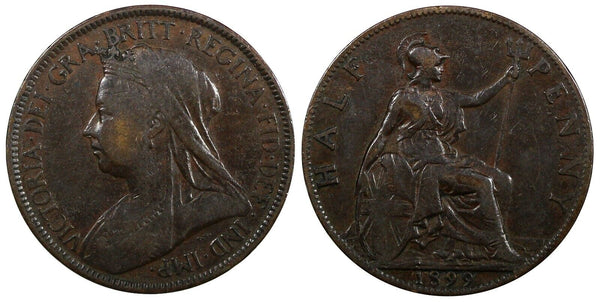 Great Britain Victoria Bronze 1899 1/2 Penny  KM# 789 (20 594)