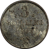 Norway Carl XV Silver 1868 3 Skilling with Rosettes KM# 330.1 (20 705)