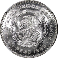 MEXICO Jose Morelos Silver 1965 Mo 1 Peso NGC MS65 KM# 459 (006)