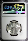 GREAT BRITAIN George V (1910-1936) Silver 1917 1 FLORIN NGC MS60 WWI KM# 817 (3)