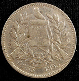 Guatemala Silver 1895  2 Reales 24 mm KM# 167 (23 191)