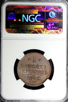 RUSSIA Nicholas I 1842 СПМ 1 Kopek NGC AU55 Nice Details SCARCE Bitkin-831 (021)