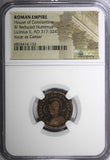 ROMAN Licinius II as CAESAR AD 317-324 BI NUMMUS /JUPITER w Victory EAGLE NGC(3)
