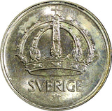 Sweden Gustaf V (1907-1950) Silver 1944 G 10 Öre BU KM# 813 (22 067)