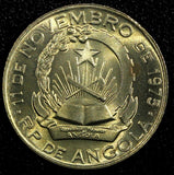 Angola Copper-Nickel 1975 1 Kwanza Belgrade Mint, Serbia GEM BU KM# 83  (24 117)