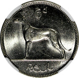 IRELAND Republic 1939 6 Pence NGC MS63 2 YEARS TYPE Irish Wolfhound KM# 13 (034)