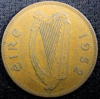 Ireland Republic Bronze 1952 1 Penny Hen with chicks KM# 11 (23 073)
