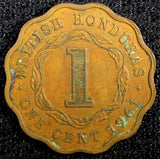 British Honduras Elizabeth II Bronze 1961 1 Cent KM# 30 (22 986)