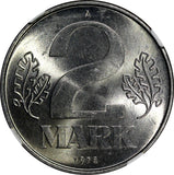 German-Democratic Republic Aluminum 1978-A 2 Mark NGC MS64 TOP GRADED KM#48(070)