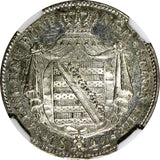 German States SAXONY-ALBERTINE Silver 1842 G 1/6 Thaler NGC MS61 KM# 1161 (17)