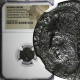 Roman Constantinian AD 330-340 AE3/4 NUMMUS NGC Rev.Constantinopolis/Victory (2)