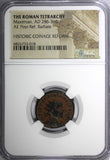 Roman Maximian,AD286-310 AE Post-Ref.Radiate / Victory From Jupiter NGC (018)