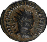 Roman Maximian,AD286-310 AE Post-Ref.Radiate / Victory From Jupiter NGC (012)