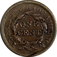 US Copper 1849 Braided Hair Large Cent 1 c. (13 775)