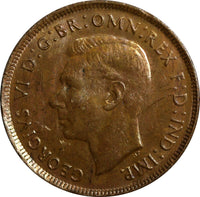 Australia George VI Bronze 1944 1 Penny  UNC KM# 36 (14 091)