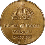 Sweden Gustaf VI Bronze 1952 TS 2 Ore GEM BU Toned KM# 821 (21 959)