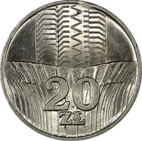 Poland Copper-Nickel 1976 20 Złotych 29mm Y# 67 (21 265)