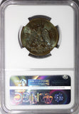 MEXICO Bronze 1927 MO 5 Centavos NGC MS65 BN NICE TONING KM# 422 (015)