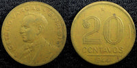 BRAZIL Getúlio Dornelles Vargas 1944 20 Centavos WWII Issue KM# 556a (23 066)