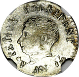 HAITI Republic Silver AN 14 (1817) "Small Head" 12 Centimes NGC AU58 KM# 14 (35)