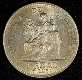 GUATEMALA 1910 H 1 Real Heaton Birmingham Mint Nice Toned KM# 177  (22 763)