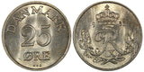 DENMARK Frederik IX  Copper-Nickel 1953 25 Øre UNC KM# 842.1 (21 264)