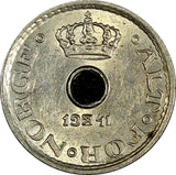 Norway Haakon VII Copper-Nickel 1941 10 Ore WWII Issue KM# 383 (21 740)
