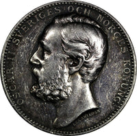 SWEDEN Silver Specimen Medal Oscar II Reward for Horse Breeding (43mm, 38,06g).7