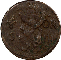 SWEDEN Carl XI (1660-1697) Copper 1683 1/6 Ore S.M. KM# 254 (20 995)