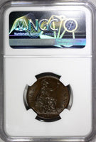 Great Britain George V Bronze 1931 1/2 Penny NGC UNC DETAILS TONING KM# 837 (24)