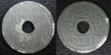 TUNISIA  Zinc 1942 10 Centimes WWII Issue KM# 267 (23 007)