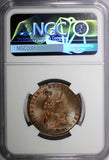 Great Britain Victoria Copper 1854 1/2 Penny NGC MS63 BN Nice Toned KM#726 (21)