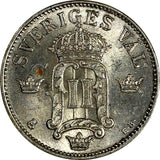 Sweden Oscar II Silver 1907 EB 10 Ore 1 Year Type UNC KM# 774 (15 699)