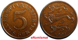 ESTONIA  Bronze  1931  5 Senti 23.3mm KM# 11 (4970)