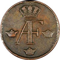 SWEDEN Adolf Frederick (1751-1771) Copper 1761 S.M. 1 Ore 30mm KM# 460 (21 361)