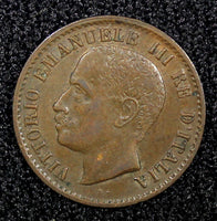 Italy Vittorio Emanuele III Bronze 1904 R 1 Centesimo KM# 35  (22 487)