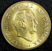 DENMARK Frederik IX Aluminum-Bronze 1957 C S 1 Krone GEM BU COIN KM# 837.2 (792)
