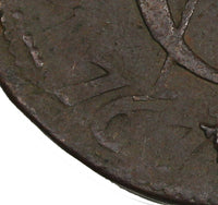 SWEDEN 1805 1 SKILLING OVERSTRUCK ON 2 ORE S.M. 1767 / FULL DATE KM#566 (17 304)