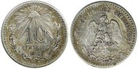 Mexico ESTADOS UNIDOS MEXICANOS Silver 1910 M 10 Centavos KM# 428 (393)