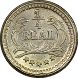 Guatemala Silver 1889/889 1/4 Real KM# 158 (22 678)